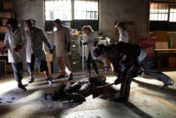 The Walking Dead : Photo Jeryl Prescott, Laurie Holden, Steven Yeun, Andrew Lincoln