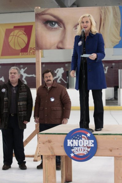 Parks and Recreation : Photo Amy Poehler, Nick Offerman, Jim O'Heir