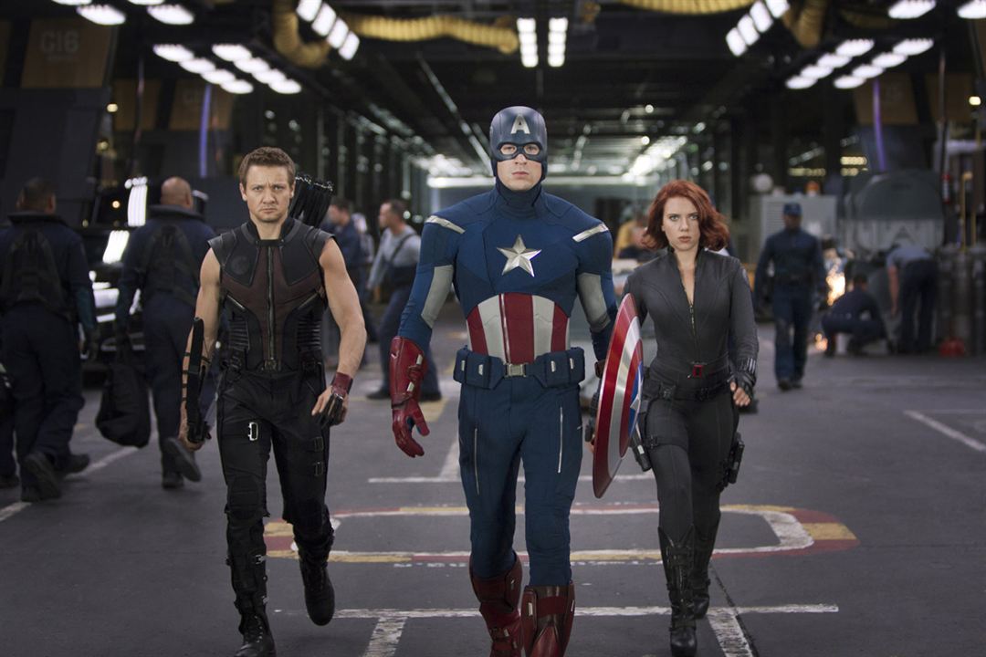Avengers : Photo Chris Evans, Scarlett Johansson, Jeremy Renner