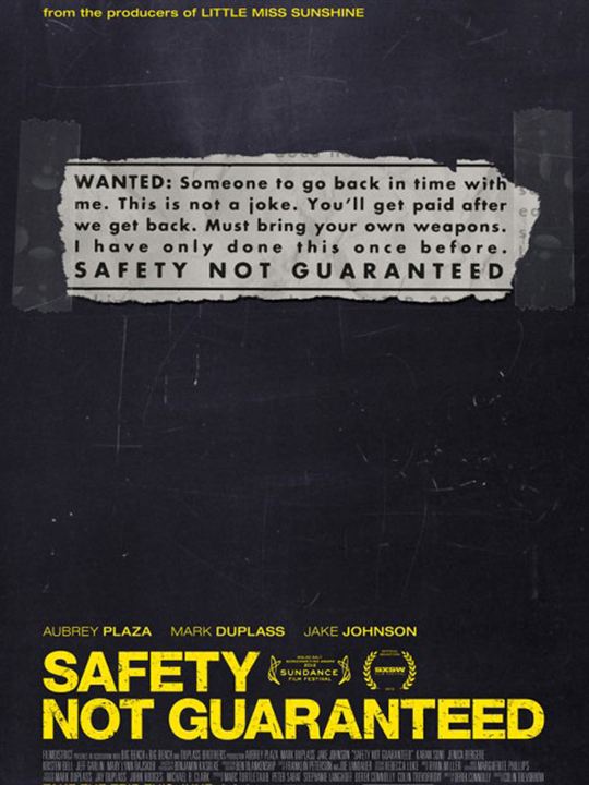 Safety Not Guaranteed : Affiche