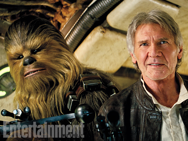 Chewbacca (Peter Mayhew) et Han Solo (Harrison Ford)