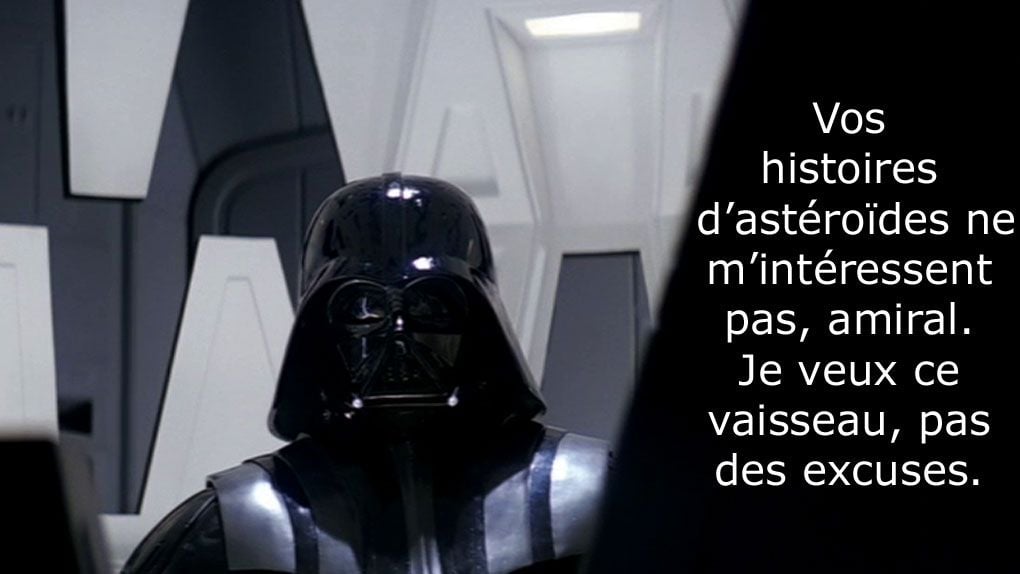 Je Suis Ton Pere Est Sa Replique Culte 10 répliques cultes de Dark Vador: "Je veux ce vaisseau, pas des