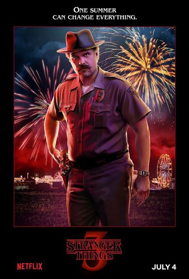 Stranger Things 14 Affiches Personnages Pour La Saison 3 Jim Hopper Allocine Stranger Things 14 Affiches Personnages Pour La Saison 3 Jim Hopper Allocine