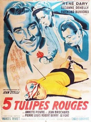 Cinq tulipes rouges : Affiche