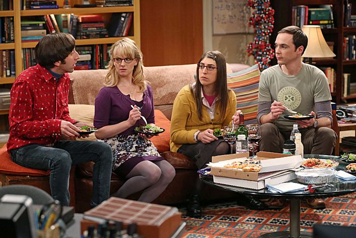 The Big Bang Theory : Photo Mayim Bialik, Jim Parsons, Melissa Rauch, Simon Helberg