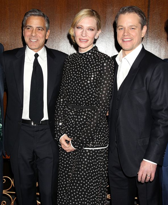 Monuments Men : Photo promotionnelle George Clooney, Matt Damon, Cate Blanchett