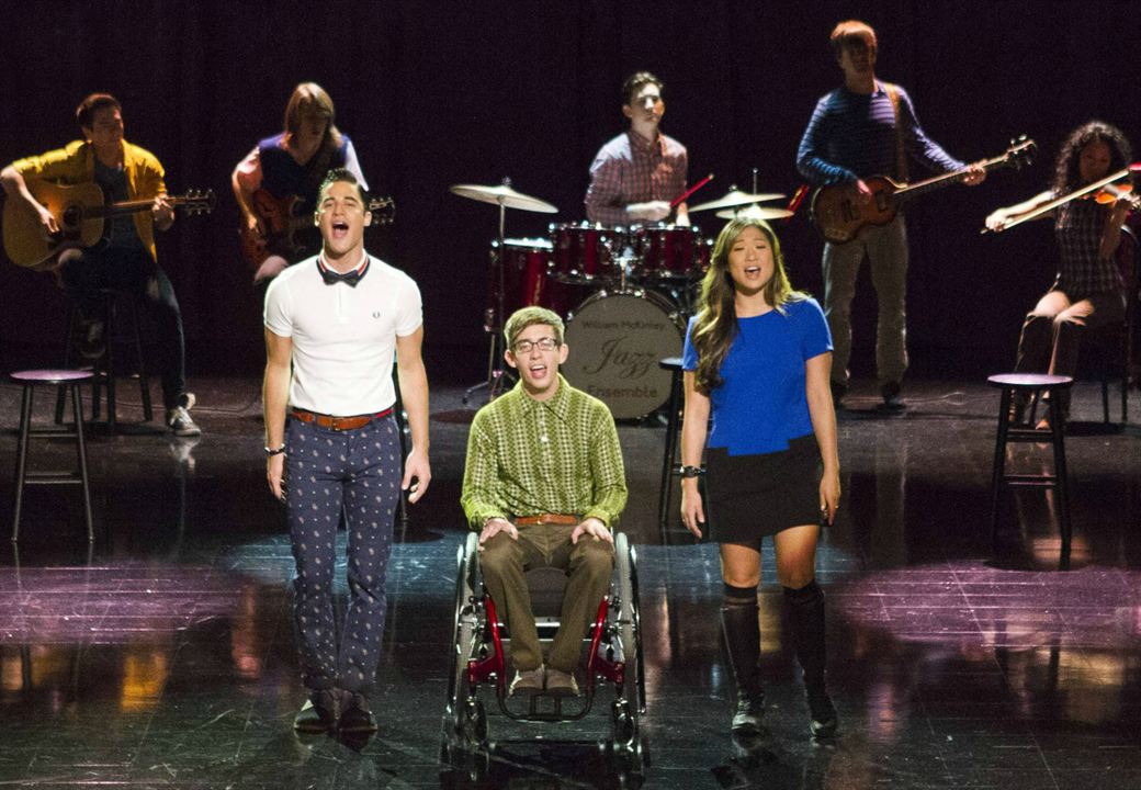 Glee : Photo Darren Criss, Jenna Ushkowitz, Kevin McHale