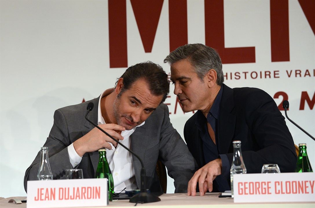 Monuments Men : Photo promotionnelle George Clooney, Jean Dujardin