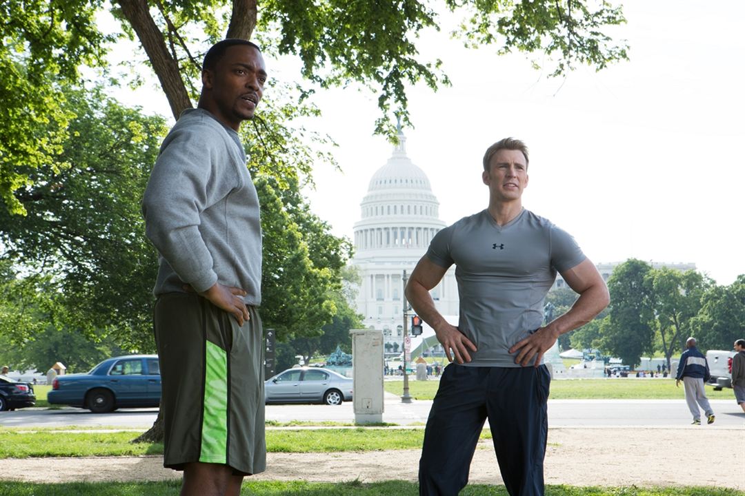 Captain America, le soldat de l'hiver : Photo Anthony Mackie, Chris Evans