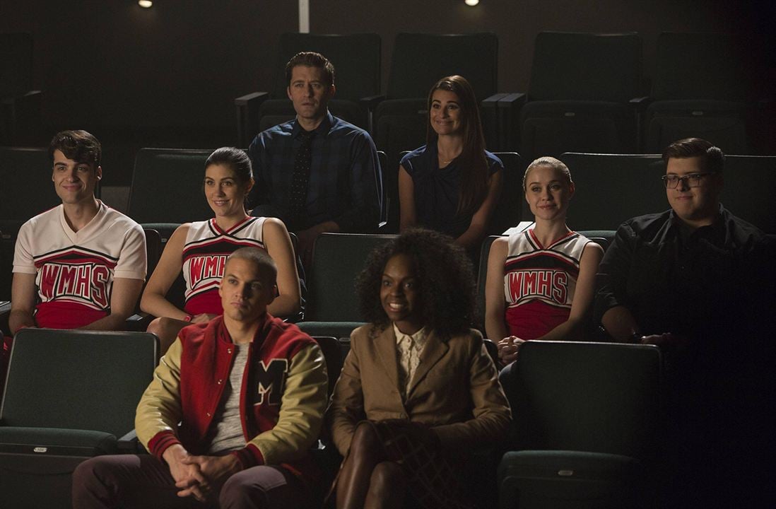 Glee : Photo Becca Tobin, Lea Michele, Matthew Morrison, Marshall Williams (II)