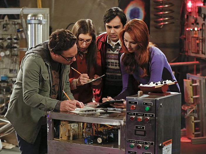 The Big Bang Theory : Photo Kunal Nayyar, Laura Spencer, Johnny Galecki, Mayim Bialik