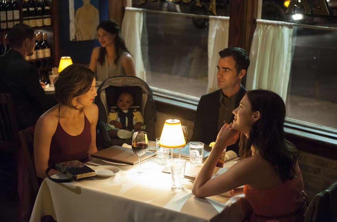 Photo Carrie Coon, Margaret Qualley, Justin Theroux
