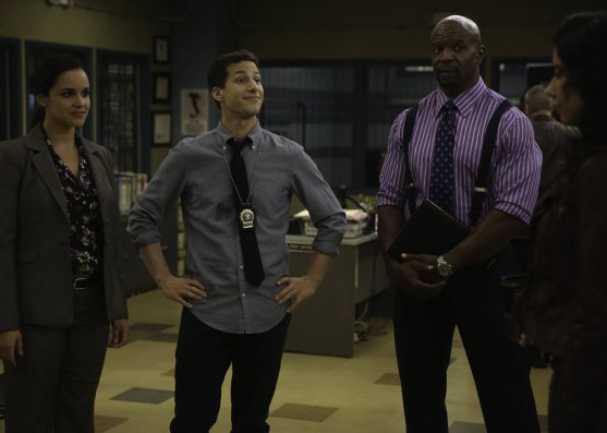 Brooklyn Nine-Nine : Photo Andy Samberg, Andre Braugher, Melissa Fumero