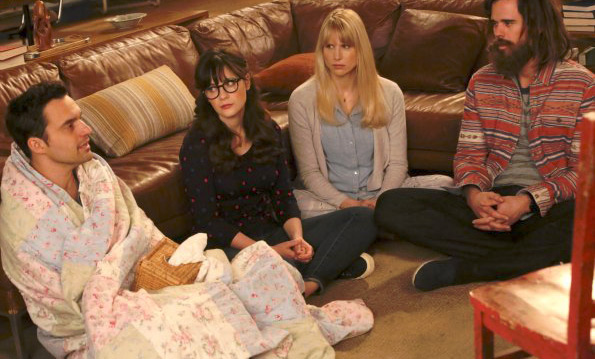 New Girl : Photo Lucy Punch, David Walton, Jake Johnson, Zooey Deschanel