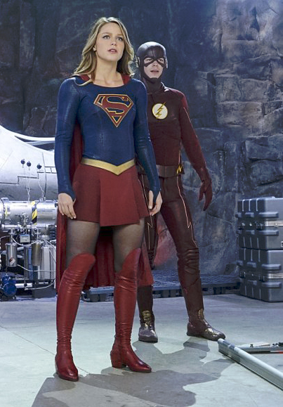 Supergirl : Photo Grant Gustin, Melissa Benoist
