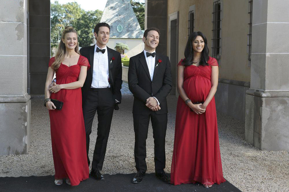 Royal Pains : Photo Paulo Costanzo, Mark Feuerstein, Brooke d'Orsay, Reshma Shetty