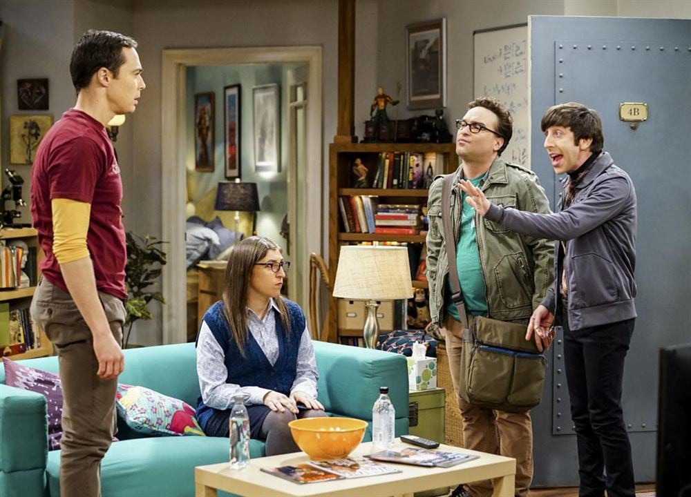 The Big Bang Theory : Affiche Mayim Bialik, Jim Parsons, Simon Helberg, Johnny Galecki