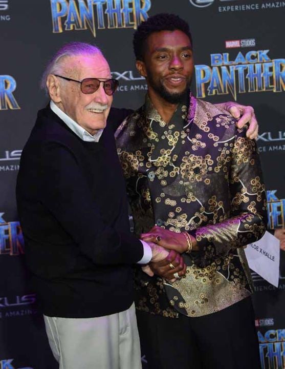 Black Panther : Photo promotionnelle Chadwick Boseman, Stan Lee