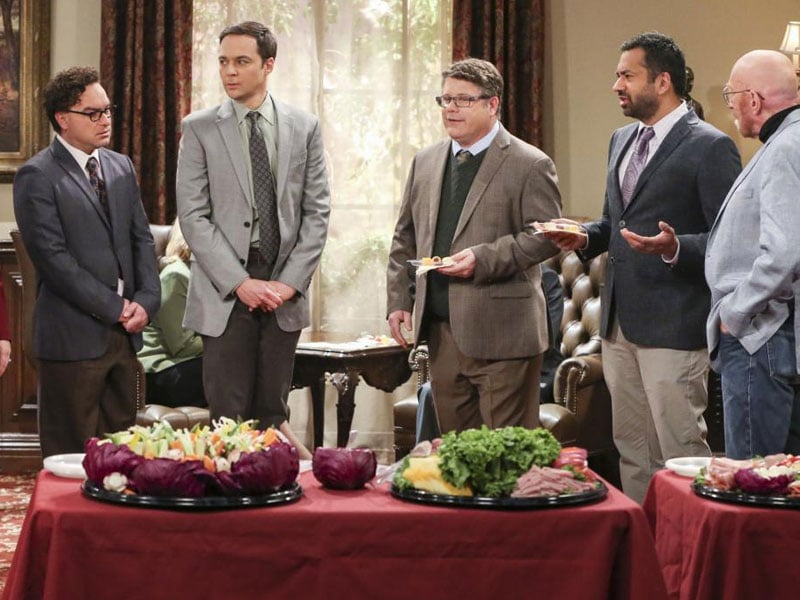 The Big Bang Theory : Photo Kip Thorne, Johnny Galecki, Jim Parsons, Sean Astin, Kal Penn