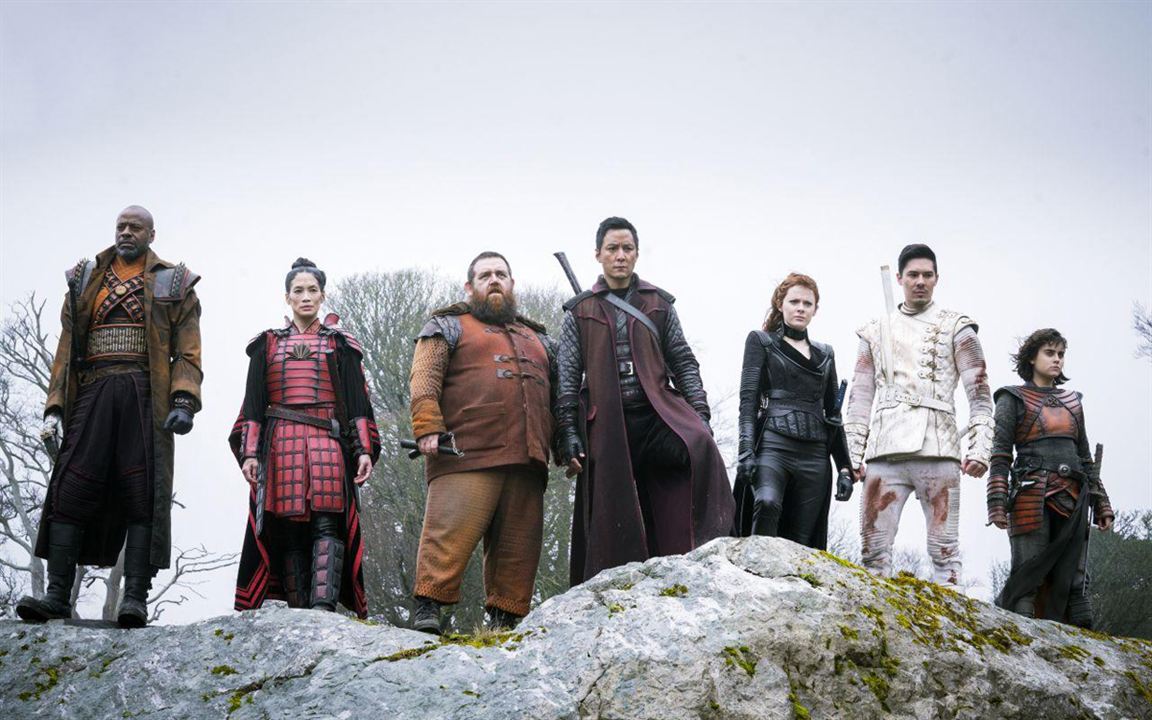 Into the Badlands : Photo Eugenia Yuan, Nick Frost, Daniel Wu, Emily Beecham, Lewis Tan, Ally Ioannides