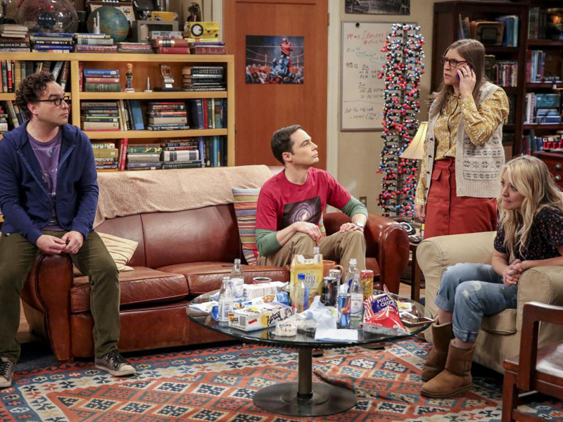 The Big Bang Theory : Photo Jim Parsons, Johnny Galecki, Mayim Bialik, Kaley Cuoco