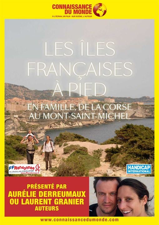 Les îles françaises à pied, En famille, de la Corse au Mont Saint Michel : Affiche
