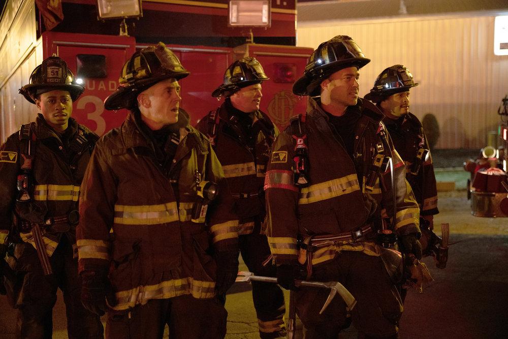 Chicago Fire : Photo David Eigenberg, Taylor Kinney, Joe Minoso