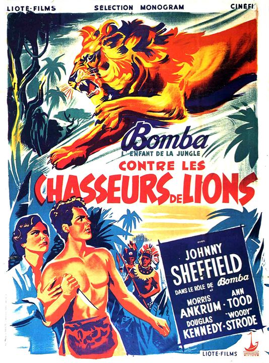 Bomba contre les chasseurs de lions : Affiche