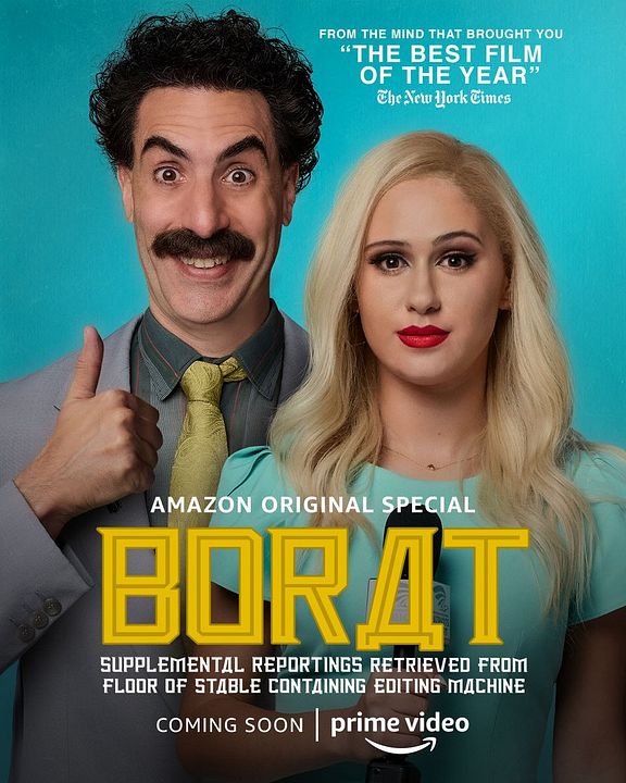 Borat Supplemental Reportings Retrieved From Floor of Stable Containing Editing Machine : Affiche