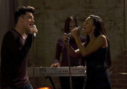 Glee : Photo Naya Rivera, Adam Lambert