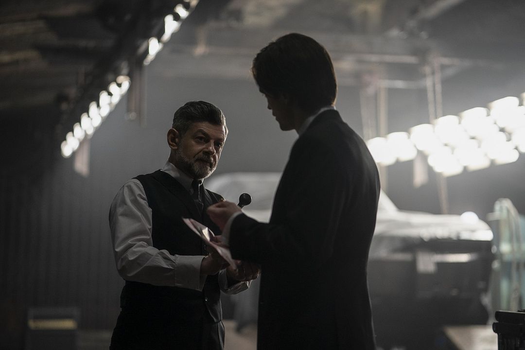 The Batman : Photo Andy Serkis, Robert Pattinson