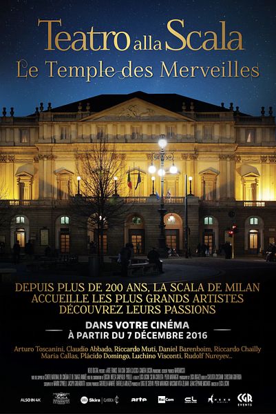 Affiche du film Le temple des merveilles - La Scala de Milan (CGR Events)