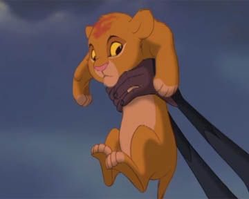"L'histoire de la vie" - Tous les animaux se réunissent autour de Rafiki pour voir le Prince Simba.  

