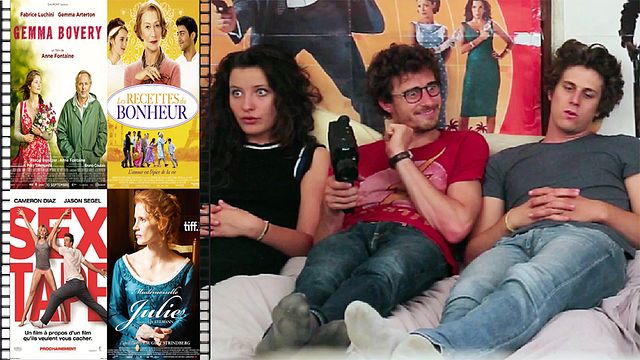 L'actu ciné cette semaine :&nbsp;Gemma Bovery /&nbsp;Les Recettes du Bonheur /&nbsp;Sex Tape /&nbsp;Mademoiselle Julie