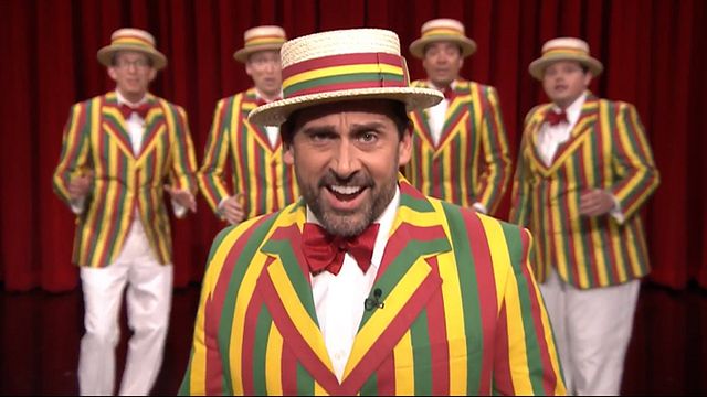 Invité du late show de Jimmy Fallon, Steve Carell a intégré un groupe de ragtime le temps d'une version old school de "Sexual Healing". Le présentateur, grand amateur de musique, n'a pu résister à l'envie de se joindre à l'acteur pour reprendre la chanson de Marvin Gaye.