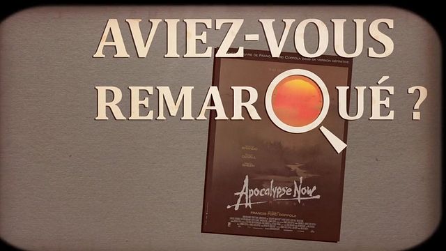 Les petits détails des plus grands films : "Aviez-vous remarqué ?" aime l'odeur du napalm, le matin, au réveil...Vous avez remarqué des détails cachés/décalés/surprenants dans un film ou une série ? N'hésitez pas à contribuer à l'émission en les envoyant à la-redac@allocine.fr