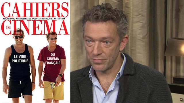 A la Une du numéro de septembre des Cahiers du cinéma, dénonçant "le vide politique du cinéma français", nous avons demandé à Vincent Cassel, comédien révélé il y a 20 ans dans La Haine, de nous donner son sentiment sur cette couverture au "titre provocateur".