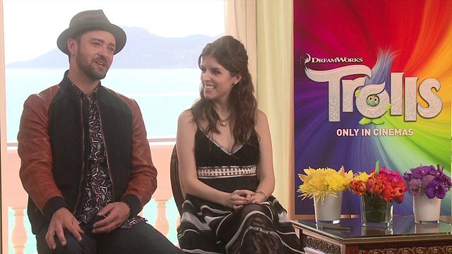 Justin Timberlake et Anna Kendrick ont poussé la chansonnette à Cannes pour dévoiler "Trolls", le prochain bébé animé de DreamWorks. Rencontre.