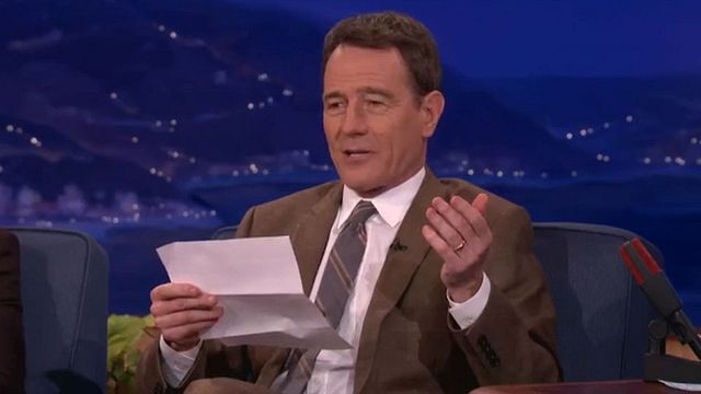 Invité chez&nbsp;Conan O'Brien, Bryan Cranston, la star de Breaking Bad et de Malcom a lu une lettre de fan très osée...