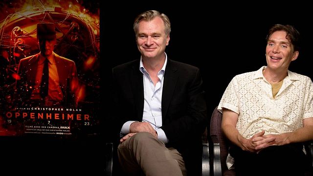 Christopher Nolan évoque "Oppenheimer", son nouveau film (et premier biopic), en compagnie de ses acteurs Cillian Murphy, Emily Blunt et Matt Damon. Qui reviennent notamment sur les échos entre le film et l'actualité.